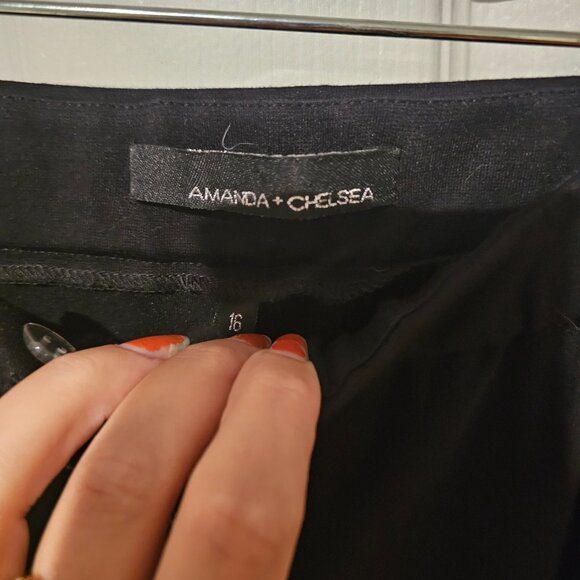 Amanda & Chelsea PLUS SIZE black slacks - Picture 3 of 3